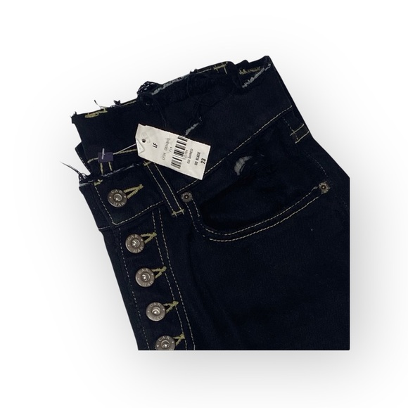 new LF Carmar ༄ Shredded Knee Destroyed Boyfriend Jeans ༄ Overdye Black ༄ 23 25 - Picture 8 of 16